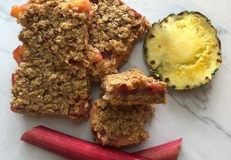 Pineapple Rhubarb Bars